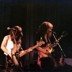 Dennis Stratton y Steve Harris abriendo para KISS en 1980