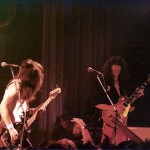 Dennis Stratton y Steve Harris abriendo para KISS en 1980