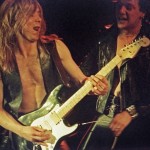 Dave Murray y Paul Di’anno abriendo para KISS en 1980