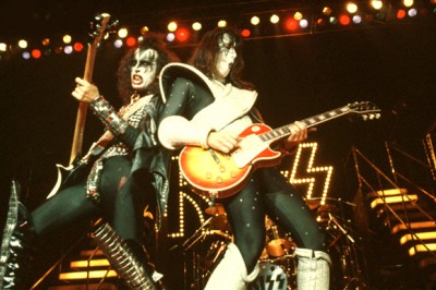Gene Simmons and Ace Frehley in KISS Concert