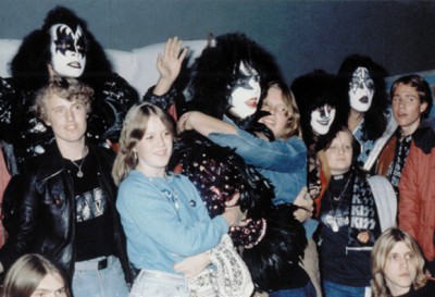 KISS con los fans en Gothenburg, Suecia, 10 Octubre 1980