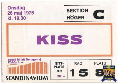 biljett Göteborg 1976
